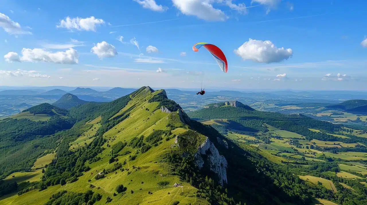 Plongez dans les airs : le baptême en parapente au-dessus du puy de Dôme