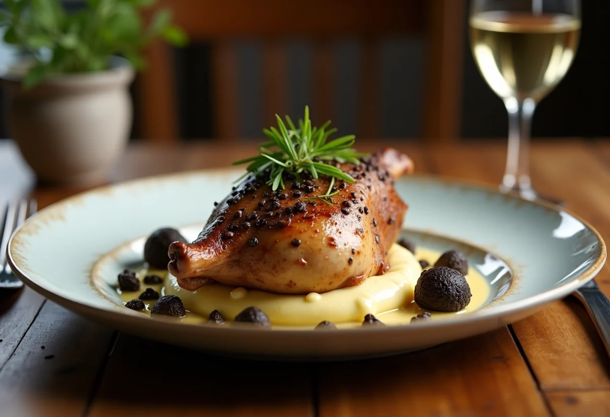 Art culinaire : recette de faisan à la crème et truffes noires